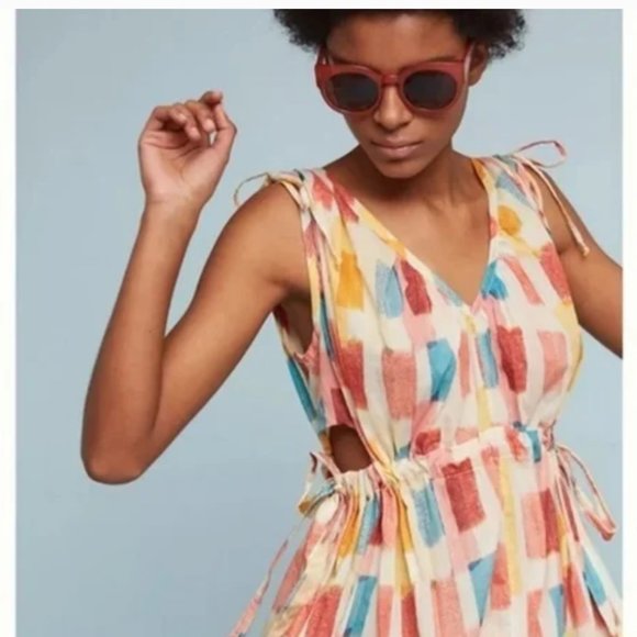 Anthropologie Lilka Painter's Palette Cut Out Dress - Picture 1 of 9